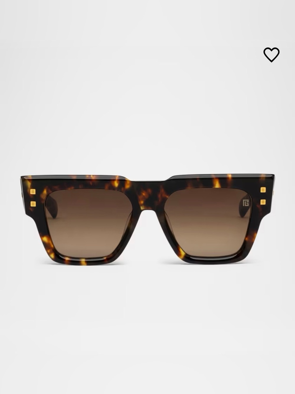 Balmain Tortoiseshell Square Sunglasses - Brown Gradient Lenses